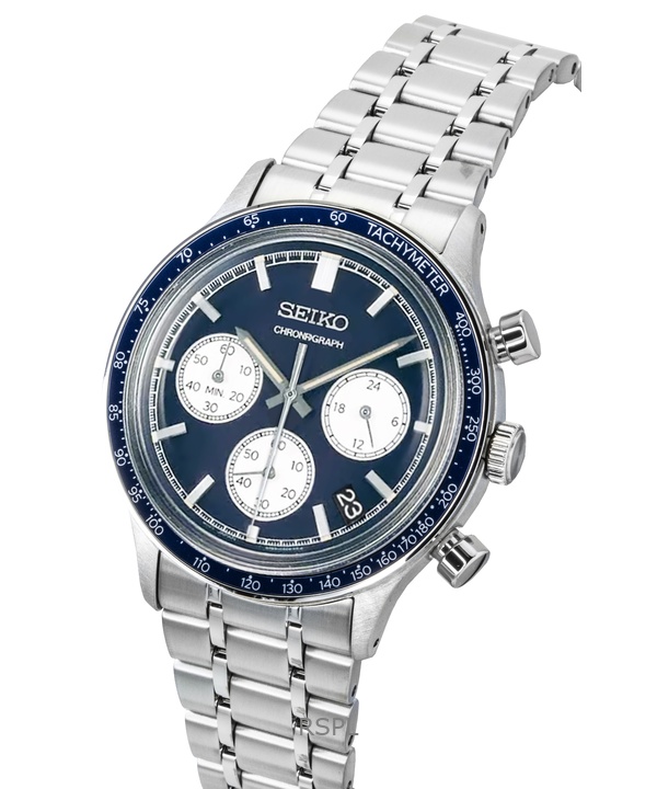 Seiko Chronograph Stainless Steel Blue Dial Quartz SSB477P1 Men's Watch 3 Seiko Chronograph Stainless Steel Blue Dial Quartz SSB477P1 Men's Watch