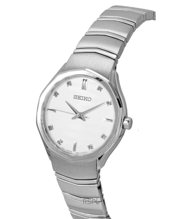 Seiko Conceptual Stainless Steel White Dial Quartz SUR615P1 Women's Watch 2 Seiko Conceptual Stainless Steel White Dial Quartz SUR615P1 Women's Watch