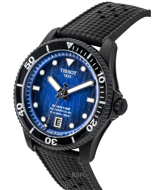 Tissot Seastar 1000 Synthetic Strap Blue Dial Automatic Diver's T120.807.37.041 Tissot Seastar 1000 Synthetic Strap Blue Dial Automatic Diver's T120.807.37.041.00 300M Men's Watch
