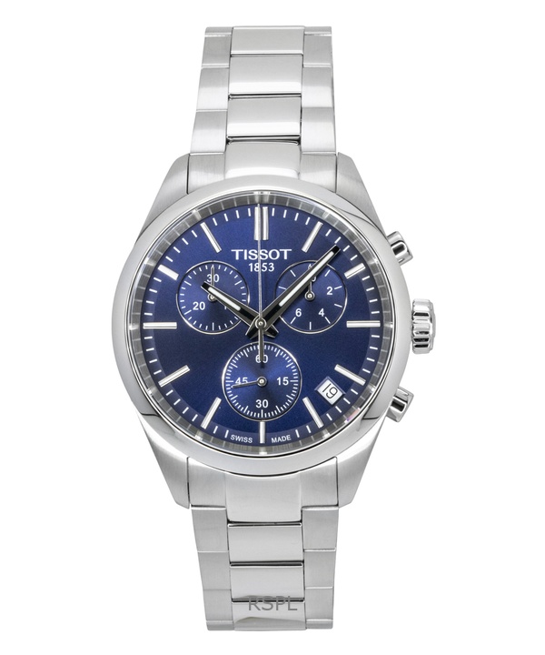 Tissot PR 100 Chronograph Stainless Steel Blue Dial Quartz T150.417.11.041.00 100M Men's Watch