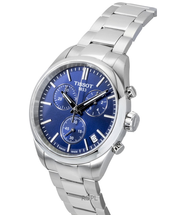 Tissot PR 100 Chronograph Stainless Steel Blue Dial Quartz T150.417.11.041 Tissot PR 100 Chronograph Stainless Steel Blue Dial Quartz T150.417.11.041.00 100M Men's Watch