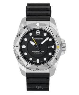 Victorinox Dive Pro Rubber Strap Matt Black Dial Quartz Diver's 241990 300M Men's Watch