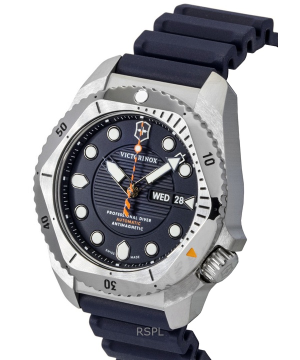 Victorinox Dive Pro Rubber Strap Matt Blue Dial Automatic Diver's 241995 300M Men's Watch 3 Victorinox Dive Pro Rubber Strap Matt Blue Dial Automatic Diver's 241995 300M Men's Watch
