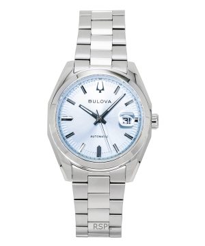 Bulova Surveyor Stainless Steel Light Blue Automatic 96B469 Men's Watch