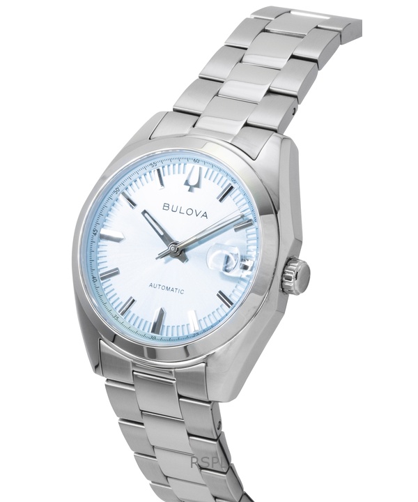 Bulova Surveyor Stainless Steel Light Blue Automatic 96B469 Men's Watch 3 Bulova Surveyor Stainless Steel Light Blue Automatic 96B469 Men's Watch