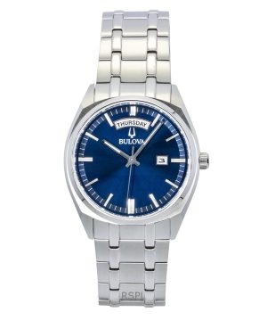 Bulova Surveyor Classic Stainless Steel Blue Dial Quartz 96C125 Men's Watch