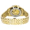 Bulova Sutton Gold Tone Stainless Steel Gold Skeleton Dial Automatic 97A162 Men's Watch