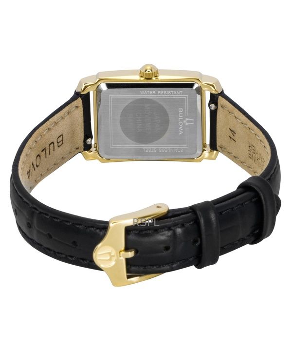 Bulova Sutton Leather Strap Diamond Mother of Pearl Dial Quartz 97P166 Women's Watch