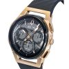 Bulova Curv Chronograph Rubber Strap Black Dial Quartz 98A185 Men's Watch