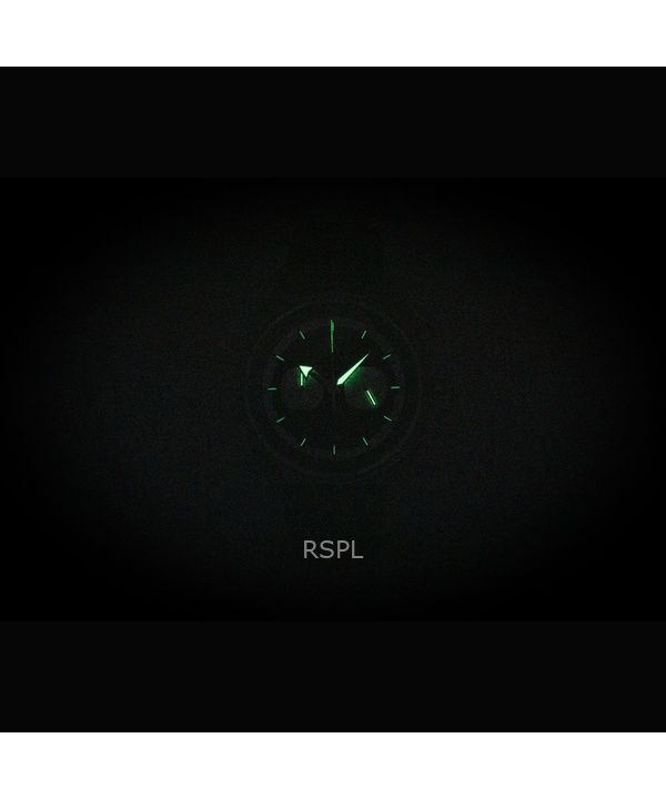 Emporio Armani Chronograph Green Leather Black And Silver Dial Quartz AR11709 Men's Watch