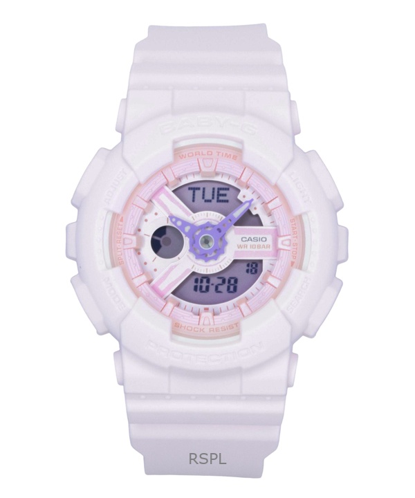 Casio Baby-G Analog Digital Resin Strap Pink Dial Quartz BA-110AH-4A 100M Women's Watch
