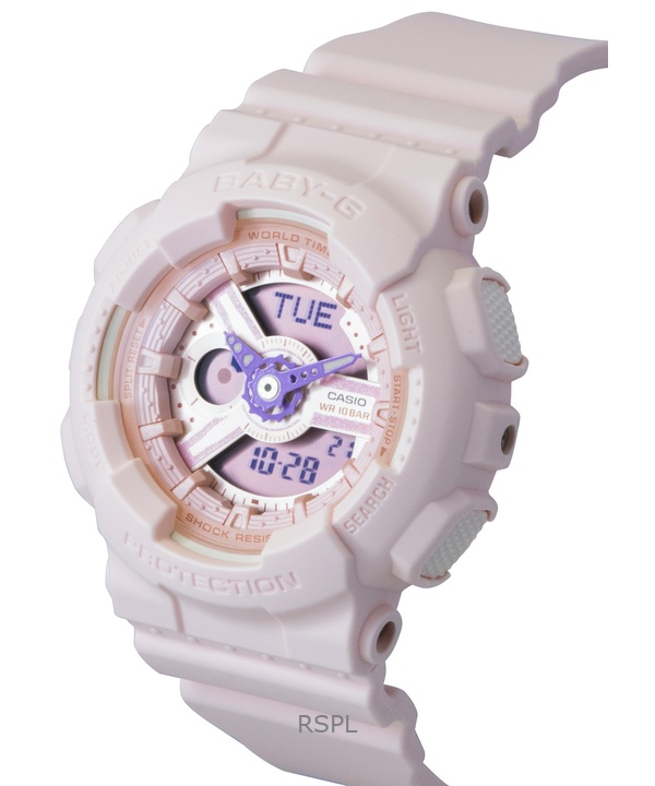 Casio Baby-G Analog Digital Resin Strap Pink Dial Quartz BA-110AH-4A 100M Women's Watch 4 Casio Baby-G Analog Digital Resin Strap Pink Dial Quartz BA-110AH-4A 100M Women's Watch