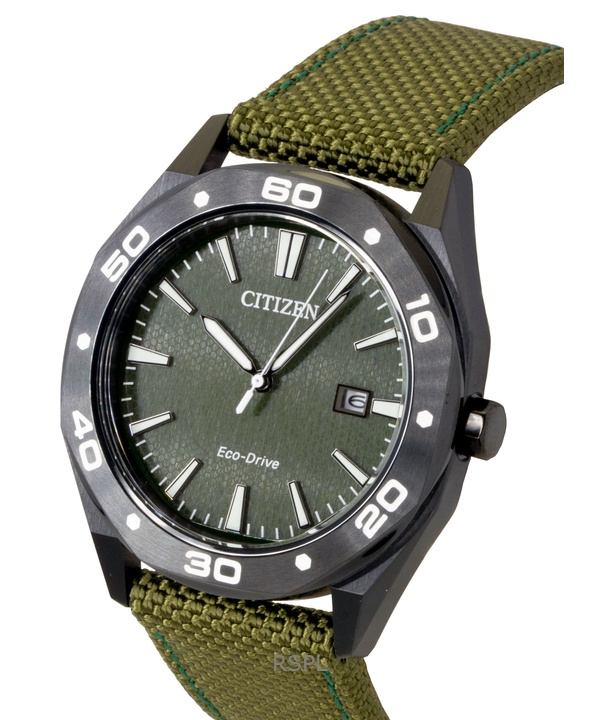 Citizen Eco-Drive Active Sport Nylon Strap Green Dial BM7635-01X 100M Men's Watch 3 Citizen Eco-Drive Active Sport Nylon Strap Green Dial BM7635-01X 100M Men's Watch