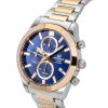 Casio Edifice Analog Chronograph Two Tone Stainless Steel Blue Dial Quartz EFB-710SG-2AV 100M Men's Watch
