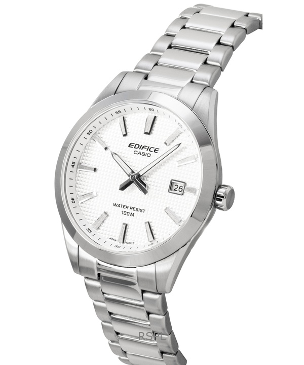 Casio Edifice Analog Stainless Steel White Dial Quartz EFV-160D-7A 100M Men's Watch 3 Casio Edifice Analog Stainless Steel White Dial Quartz EFV-160D-7A 100M Men's Watch