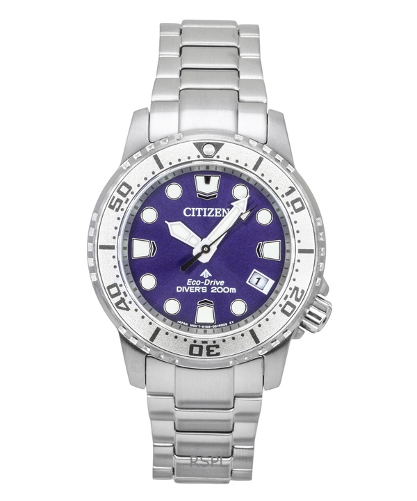 Citizen Promaster Dive Stainless Steel Purple Dial Eco-Drive Diver's EO2027-50X 200M Women's Watch