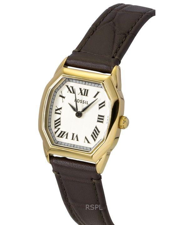 Fossil Harlow Leather Strap Cream Dial Quartz ES5426 Women's Watch