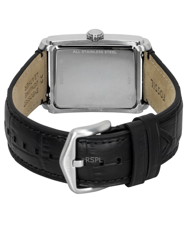 Fossil Carraway Leather Strap Silver Dial Quartz FS6078 Men's Watch 4 Fossil Carraway Leather Strap Silver Dial Quartz FS6078 Men's Watch