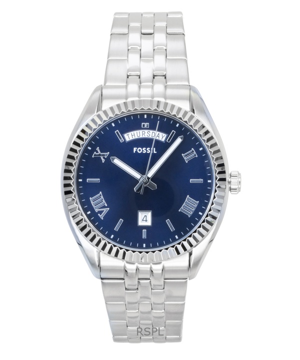 Fossil Campbell Stainless Steel Blue Dial Quartz FS6140 Men's Watch