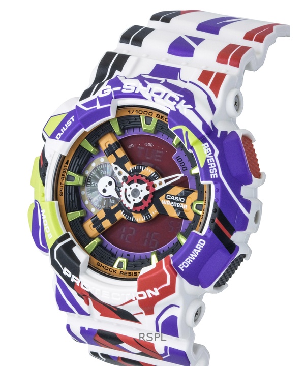 Casio G-Shock Analog Digital Evangelion 30th Anniversary Multicolor Dial Quartz GA-110EVA30-7A 200M Men's Watch 3 Casio G-Shock Analog Digital Evangelion 30th Anniversary Multicolor Dial Quartz GA-110EVA30-7A 200M Men's Watch