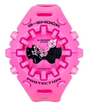 Casio G-Shock Analog Digital Pink Resin Strap Pink Dial Quartz GA-V01-4A 200M Men's Watch
