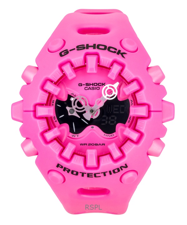 Casio G-Shock Analog Digital Pink Resin Strap Pink Dial Quartz GA-V01-4A 200M Men's Watch 1 Casio G-Shock Analog Digital Pink Resin Strap Pink Dial Quartz GA-V01-4A 200M Men's Watch