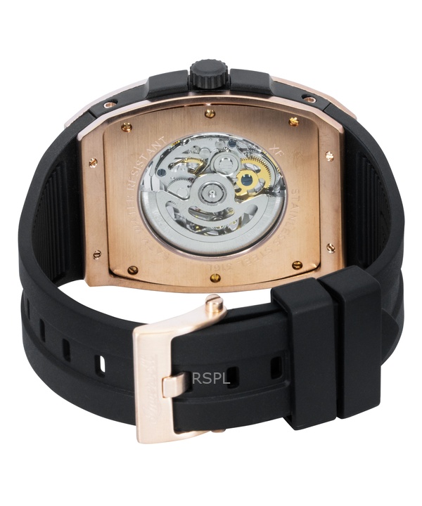 Ingersoll The Challenger PU Rubber Strap Silver Skeleton Dial Automatic I12302 Men's Watch 4 Ingersoll The Challenger PU Rubber Strap Silver Skeleton Dial Automatic I12302 Men's Watch