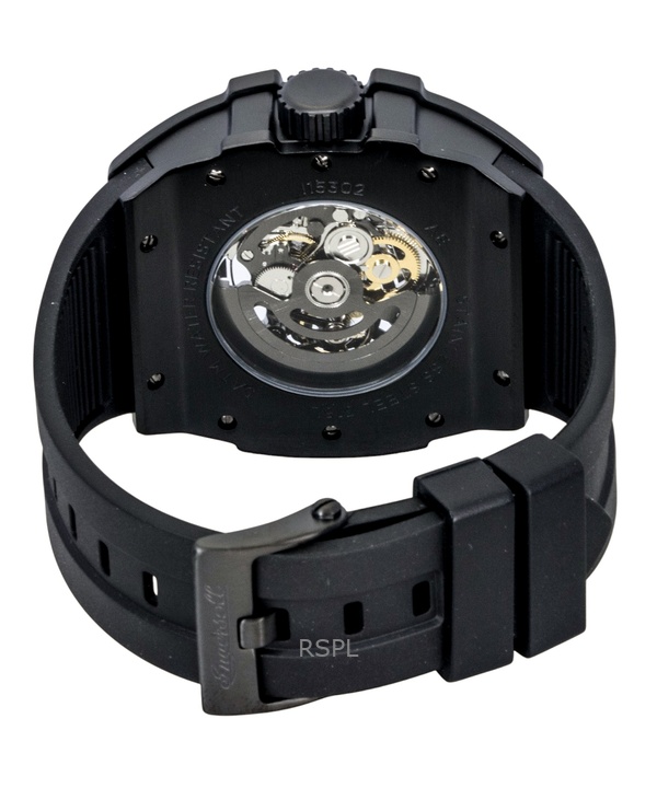 Ingersoll The Play Polyurethane Strap Black Skeleton Dial Automatic I15302 Men's Watch 4 Ingersoll The Play Polyurethane Strap Black Skeleton Dial Automatic I15302 Men's Watch