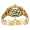 Ingersoll The Spirit Gold Tone Stainless Steel Green Skeleton Dial Automatic I15803 Men's Watch