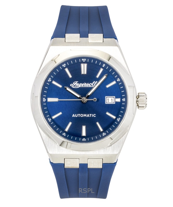 Ingersoll The Rider Polyurethane Strap Blue Dial Automatic I16802 Men's Watch