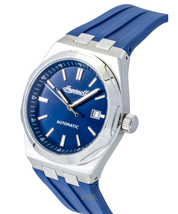 Ingersoll The Rider Polyurethane Strap Blue Dial Automatic I16802 Men's Watch 3 Ingersoll The Rider Polyurethane Strap Blue Dial Automatic I16802 Men's Watch
