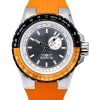Invicta Aviator Orange Silicone Strap Gunmetal Dial Quartz 49721 100M Men's Watch