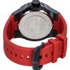 Invicta Aviator Red Silicone Strap Gunmetal Dial Quartz 49724 100M Men's Watch