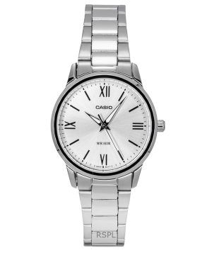 Casio Analog Stainless Steel Silver Dial Quartz LTP-1303DD-7AV Women's Watch