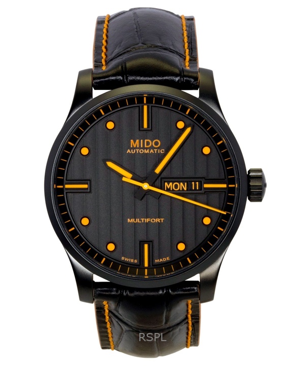 Mido Multifort Special Edition Leather Strap Black Dial Automatic M005.430.36.051 Mido Multifort Special Edition Leather Strap Black Dial Automatic M005.430.36.051.80 100M Men's Watch With Extra Strap