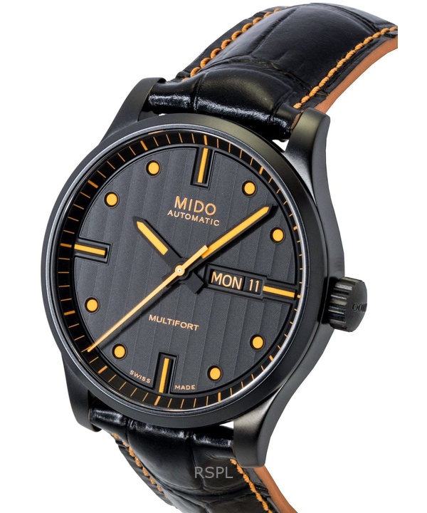 Mido Multifort Special Edition Leather Strap Black Dial Automatic M005.430.36.051 Mido Multifort Special Edition Leather Strap Black Dial Automatic M005.430.36.051.80 100M Men's Watch With Extra Strap