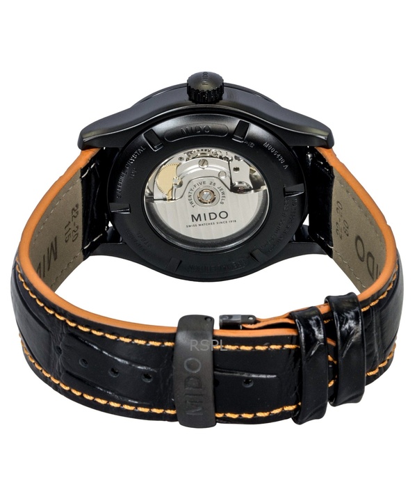 Mido Multifort Special Edition Leather Strap Black Dial Automatic M005.430.36.051 Mido Multifort Special Edition Leather Strap Black Dial Automatic M005.430.36.051.80 100M Men's Watch With Extra Strap
