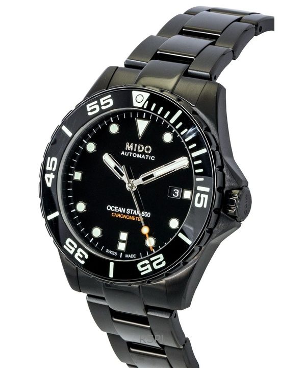 Mido Ocean Star 600 Special Edition Black Dial Automatic Diver's M026.608.33.051.00 600M Men's Watch With Extra Strap