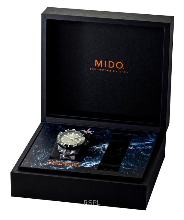 Mido Ocean Star 600 Special Edition Black Dial Automatic Diver's M026.608.33.051.00 600M Men's Watch With Extra Strap