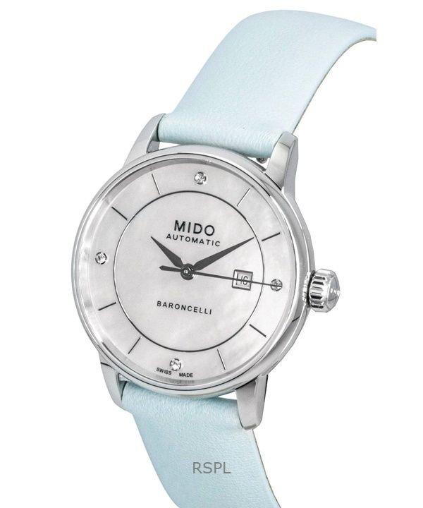 Mido Baroncelli Special Edition Diamond MOP Dial Automatic M037.207.16.106.00 Women's Watch With Extra Straps