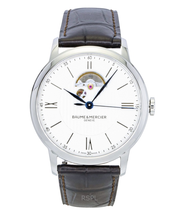 Baume & Mercier Classima Leather Strap Open Heart Silver Dial Automatic M0A10524 Men's Watch 1 Baume & Mercier Classima Leather Strap Open Heart Silver Dial Automatic M0A10524 Men's Watch