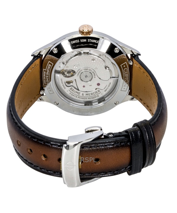 Baume & Mercier Clifton Leather Strap Brown Dial Automatic M0A10713 Men's Watch 3 Baume & Mercier Clifton Leather Strap Brown Dial Automatic M0A10713 Men's Watch