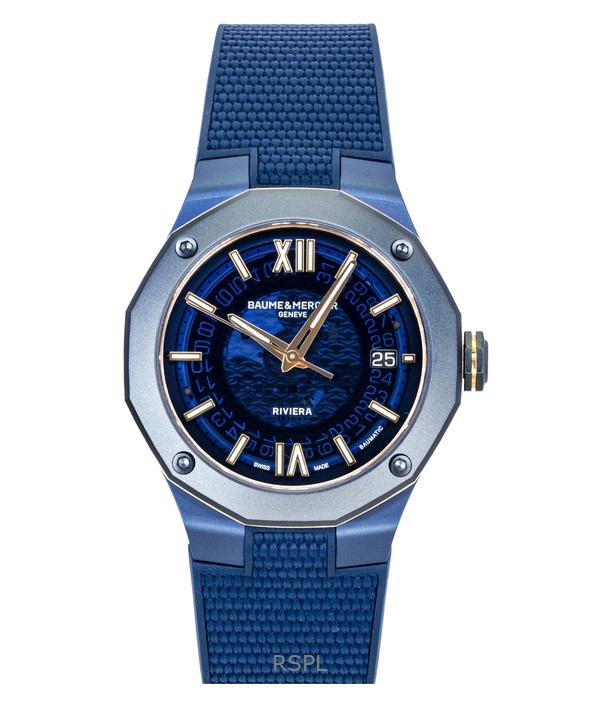 Baume & Mercier Riviera Rubber Strap Blue Dial Automatic M0A10769 100M Men's Watch 1 Baume & Mercier Riviera Rubber Strap Blue Dial Automatic M0A10769 100M Men's Watch