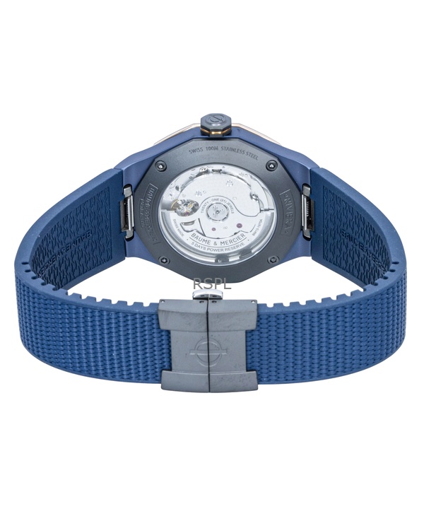 Baume & Mercier Riviera Rubber Strap Blue Dial Automatic M0A10769 100M Men's Watch 4 Baume & Mercier Riviera Rubber Strap Blue Dial Automatic M0A10769 100M Men's Watch