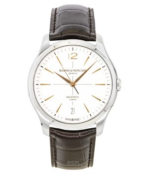 Baume & Mercier Clifton Leather Strap Off White Dial Automatic M0A10773 Men's Watch