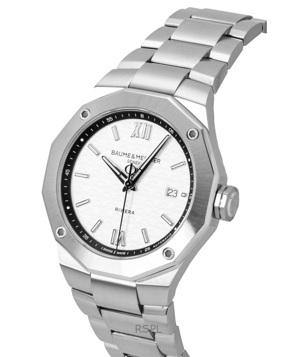 Baume & Mercier Riviera Stainless Steel Silver Dial Automatic M0A10829 100M Men's Watch 3 Baume & Mercier Riviera Stainless Steel Silver Dial Automatic M0A10829 100M Men's Watch