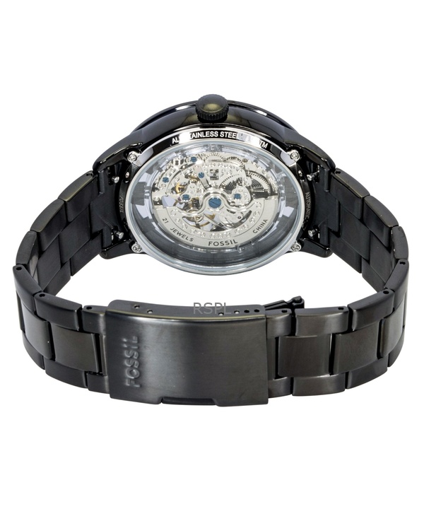 Fossil Townsman Stainless Steel Black Skeleton Dial Automatic ME3269 Men's Watch 3 Fossil Townsman Stainless Steel Black Skeleton Dial Automatic ME3269 Men's Watch