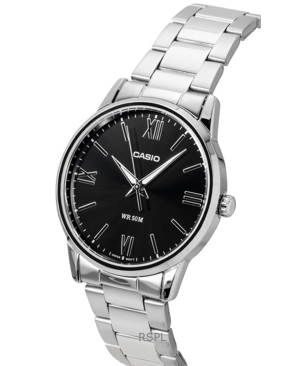 Casio Analog Stainless Steel Black Dial Quartz MTP-1303DD-1AV Men's Watch 3 Casio Analog Stainless Steel Black Dial Quartz MTP-1303DD-1AV Men's Watch