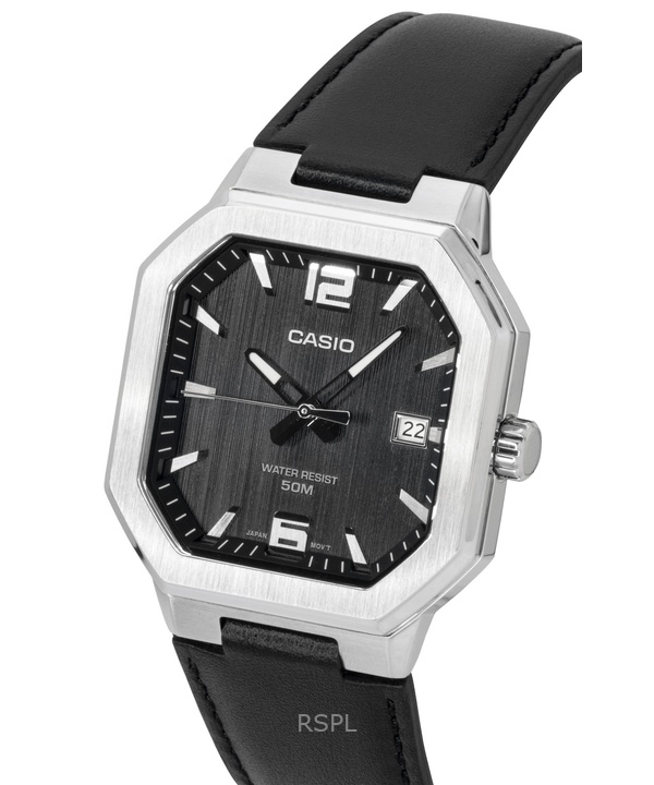 Casio Analog Leather Strap Black Dial Quartz MTP-B195L-1AV Men's Watch 3 Casio Analog Leather Strap Black Dial Quartz MTP-B195L-1AV Men's Watch