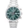 Casio Chronograph Analog Stainless Steel Green Dial Quartz MTP-E510D-3AV Men's Watch